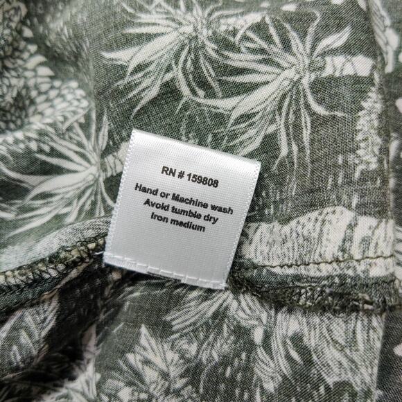 Roma Label Ruffle Mock Neck Long Sleeve Midi Dress Dark Forest Jungle Medium - Picture 9 of 12